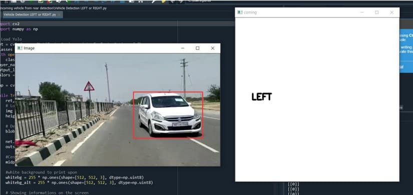 Incoming Rear Vehicle Detection System screenshot